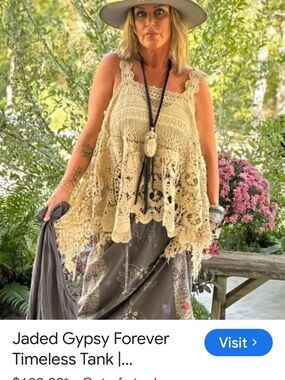 Jaded Gypsy Crochet Lace Peasant Sweater